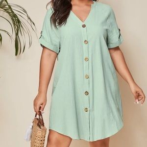 Rolled Tab Sleeve Dress Never Worn!